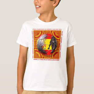 スペインのなサッカーのfutbolの勝者のワイシャツ tシャツ