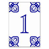 スペインのなタイルのテーブル数 テーブルナンバー (裏面)