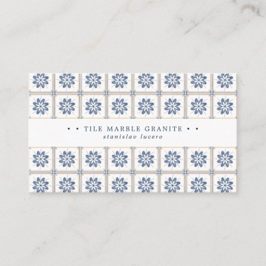 スペインのなタイルの名刺 名刺 (正面)