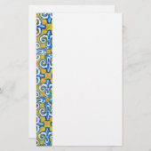 スペインのなタイル 便箋 (正面/裏面)