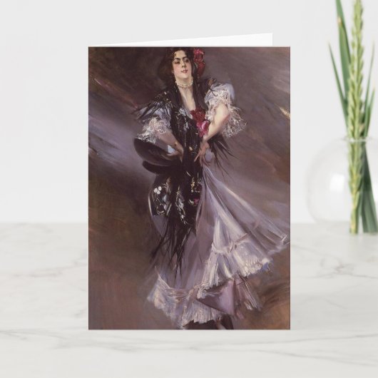 スペインのなダンサーの挨拶状 カード (正面)