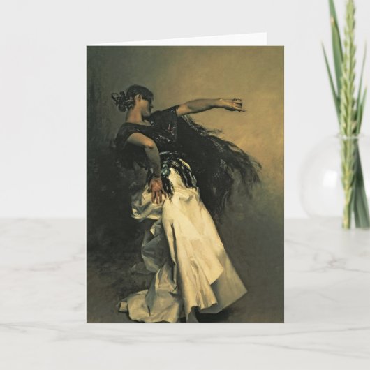 スペインのなダンサー、「El Jaleo」のための勉強、1882年 カード (正面)