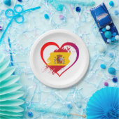 スペインのなハート ペーパープレート (パーティー)