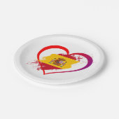 スペインのなハート ペーパープレート (アングル)