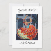 スペインのなフラメンコのダンサー招待されられた招待状です 招待状 (正面)