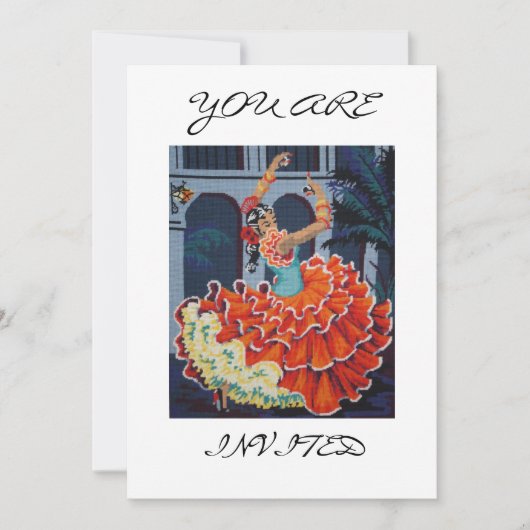 スペインのなフラメンコのダンサー招待されられた招待状です 招待状 (正面)