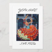 スペインのなフラメンコのダンサー招待されられた招待状です 招待状 (正面/裏面)