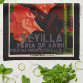 スペインのなヴィンテージのフラメンコのダンサー キッチンタオル (折り畳み)