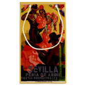 スペインのなヴィンテージのフラメンコのダンサー スモールペーパーバッグ (裏面)