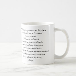 スペインのな主のPRAYER PRAYER MUG PADRE NUESTROの コーヒーマグカップ