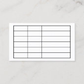 スペインのな個人教師のアポイントメントの名刺 予約カード (裏面)