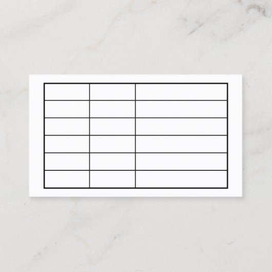 スペインのな個人教師のアポイントメントの名刺 予約カード (裏面)