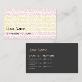 スペインのな個人教師の名刺 名刺