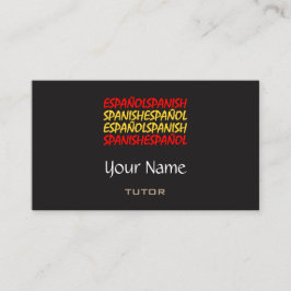 スペインのな個人教師の名刺 名刺