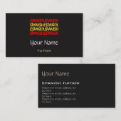 スペインのな個人教師の名刺 名刺 (正面/裏面)
