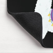 スペインのな先生のおもしろいなラマの恋人のアルパカのかわいいギフト マウスパッド (コーナー)