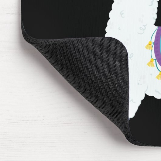 スペインのな先生のおもしろいなラマの恋人のアルパカのかわいいギフト マウスパッド (コーナー)