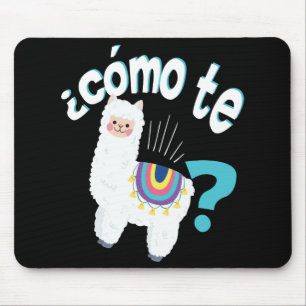 スペインのな先生のおもしろいなラマの恋人のアルパカのかわいいギフト マウスパッド