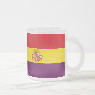 スペインのな共和党の旗- Bandera República España フロストグラスマグカップ