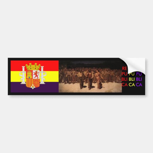 スペインのな共和国スペイン バンパーステッカー (正面)