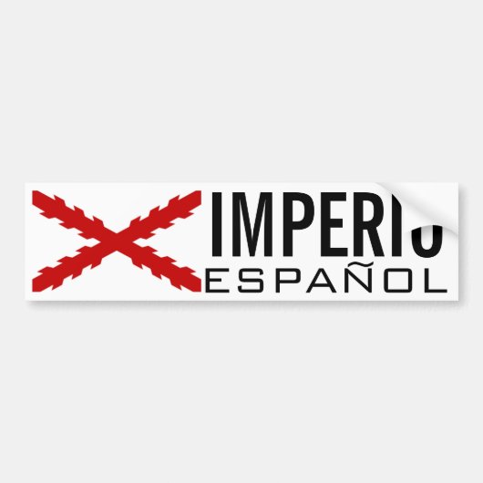 スペインのな帝国 バンパーステッカー (正面)