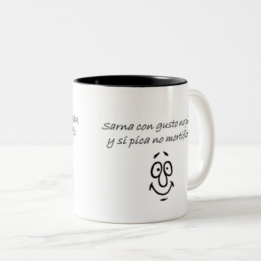 スペインのな引用文 ツートーンマグカップ (正面右)