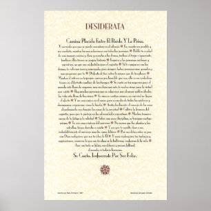 スペインのな必要なものPoster=Max Ehrmann=Parchment ポスター