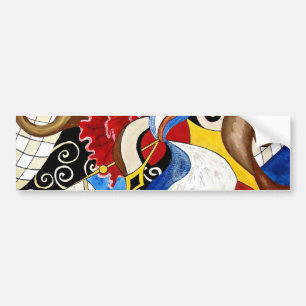 スペインのな抽象美術の絵画 バンパーステッカー