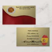 スペインのな料理 名刺 (正面/裏面)