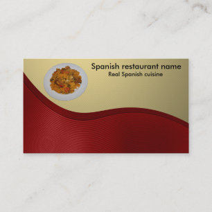 スペインのな料理 名刺