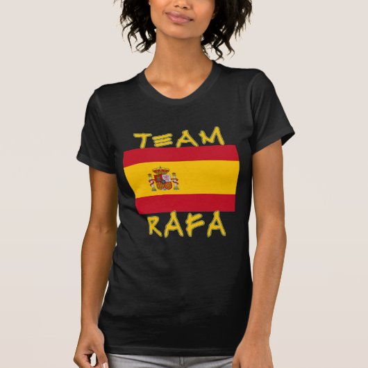 スペインのな旗が付いているチームRafa Tシャツ (正面)