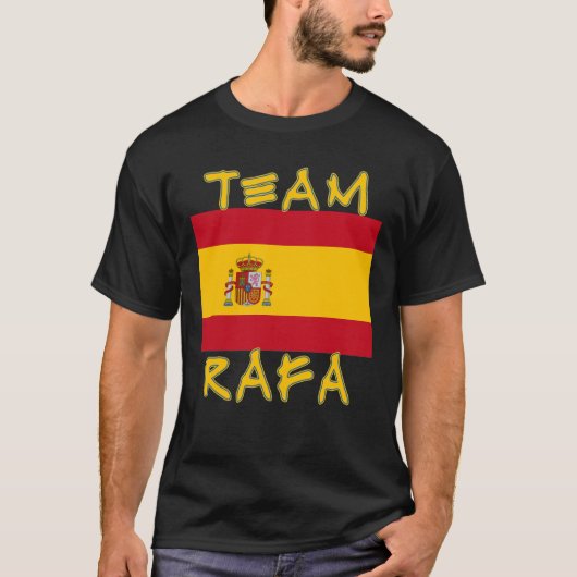 スペインのな旗が付いているチームRafa Tシャツ (正面)