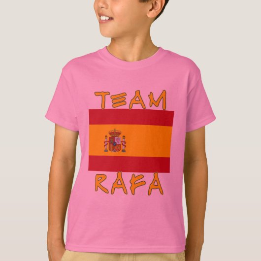 スペインのな旗が付いているチームRafa Tシャツ (正面)