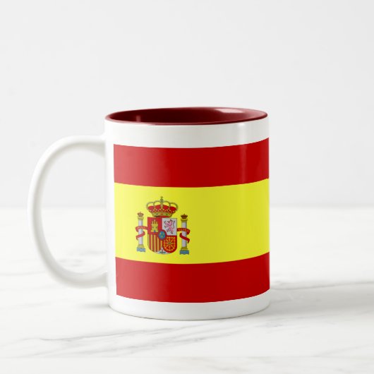 スペインのな旗のマグ ツートーンマグカップ (左)