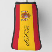 スペインのな旗のモノグラムのなゴルフ頭部の運搬人カバー ゴルフヘッドカバー (回転90)