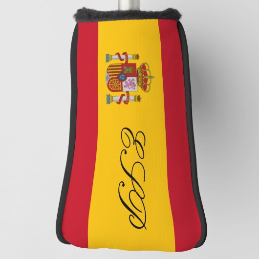 スペインのな旗のモノグラムのなゴルフ頭部の運搬人カバー ゴルフヘッドカバー (回転90)