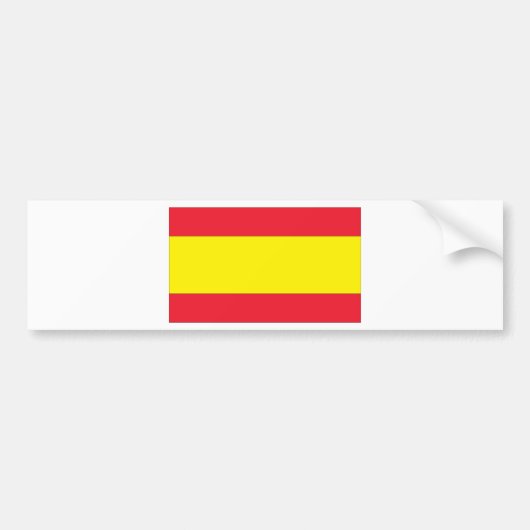 スペインのな旗 バンパーステッカー (正面)