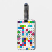 スペインのな月のクロスワードパズルのデザインの荷物のラベル ラゲッジタグ (裏面縦)