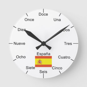 スペインのな柱時計 ラウンド壁時計