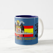 スペインのな海軍重い巡洋艦"CANARIAS " ツートーンマグカップ (正面右)