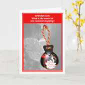 スペインのな禅1つのカスタネットのおもしろいなバースデー・カード カード (黄色い花)