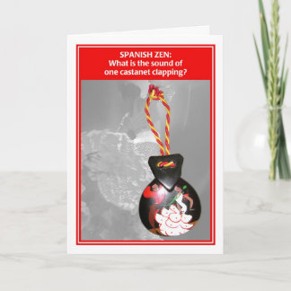 スペインのな禅1つのカスタネットのおもしろいなバースデー・カード カード