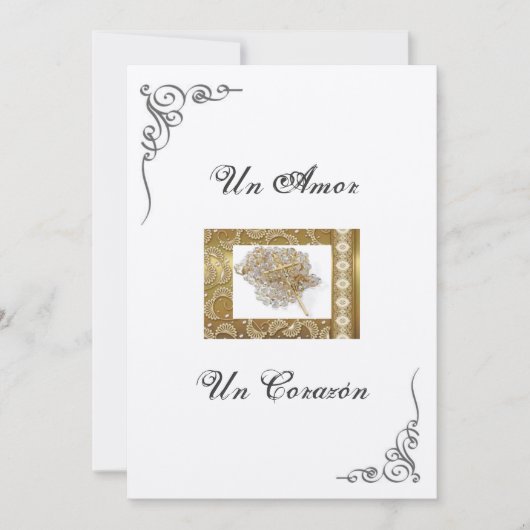 スペインのな結婚式招待状"結婚式投げ縄" 招待状 (正面)