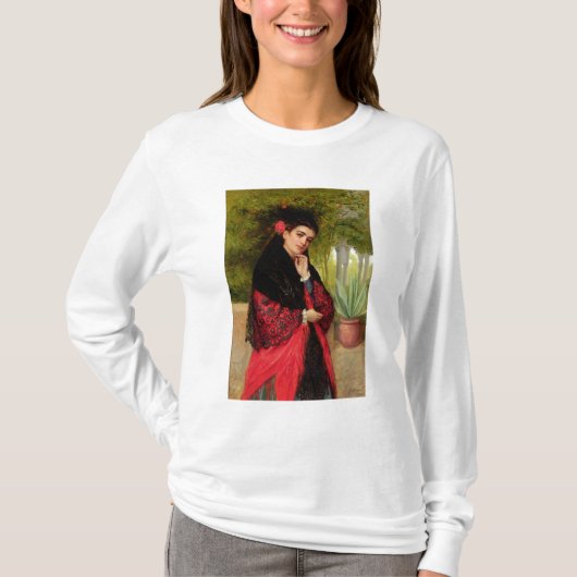 スペインのな美しい1872年(キャンバスの油) Tシャツ (正面)