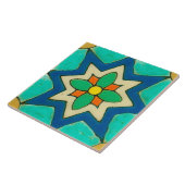 スペインのな花の陶磁器の写真のタイル タイル (側面)