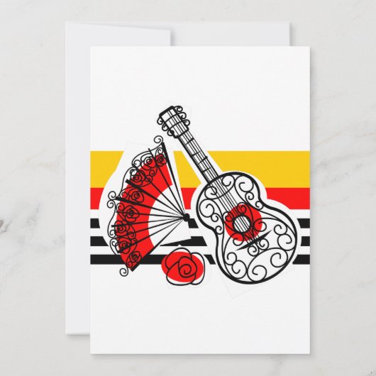 スペインのな記念品のクラシックのストライプの前部文字 招待状 (裏面)