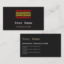 スペインのな訳者または通訳の名刺 名刺