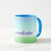 スペインのな誕生日の青緑の信号器のマグ マグカップ (正面右)