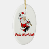 スペインのな踊るサンタクロース セラミックオーナメント (右)
