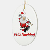 スペインのな踊るサンタクロース セラミックオーナメント (左)
